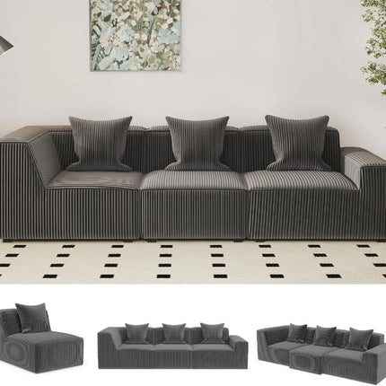 FurnitureZ l  111.5'' Lounge Cloud Sofa for Living Room