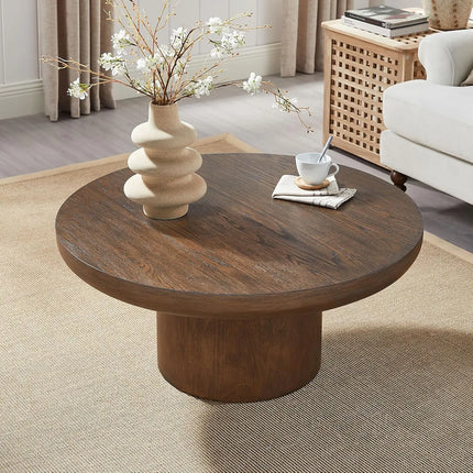 FurnitureZ l  35.43" Round Coffee Table Series for Living Room