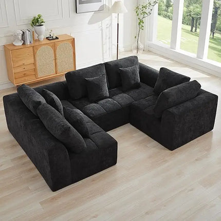 FurnitureZ l  110" Modular Sectional Sofa Couches for Living Room