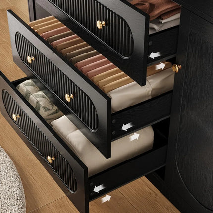 FurnitureZ l  Large 72" Black Wooden Freestanding Armoire for Bedroom