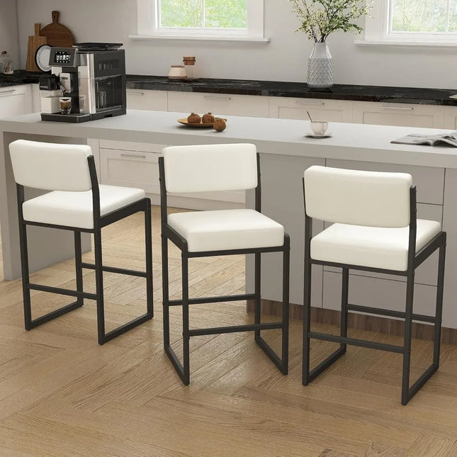 FurnitureZ l  Mid Century Modern Counter Height Bar Stools for Dining Room