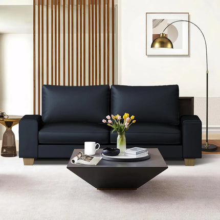 FurnitureZ l  Mid Century Modern Comfy Loveseat Sofa for Living Room